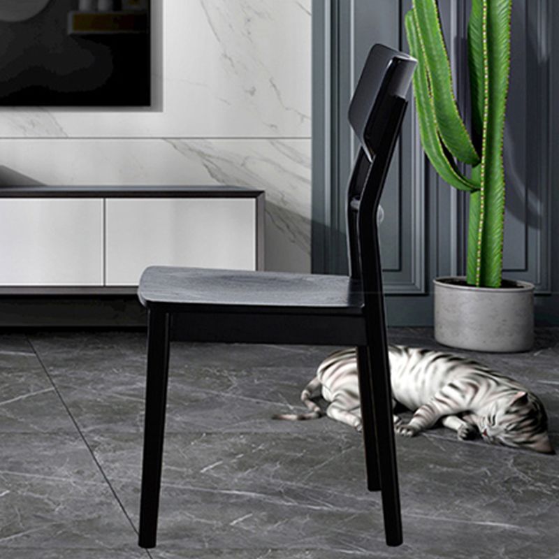 Chaise latéral de cuisine en bois contemporain à l'arrière ouvert chaise latéral