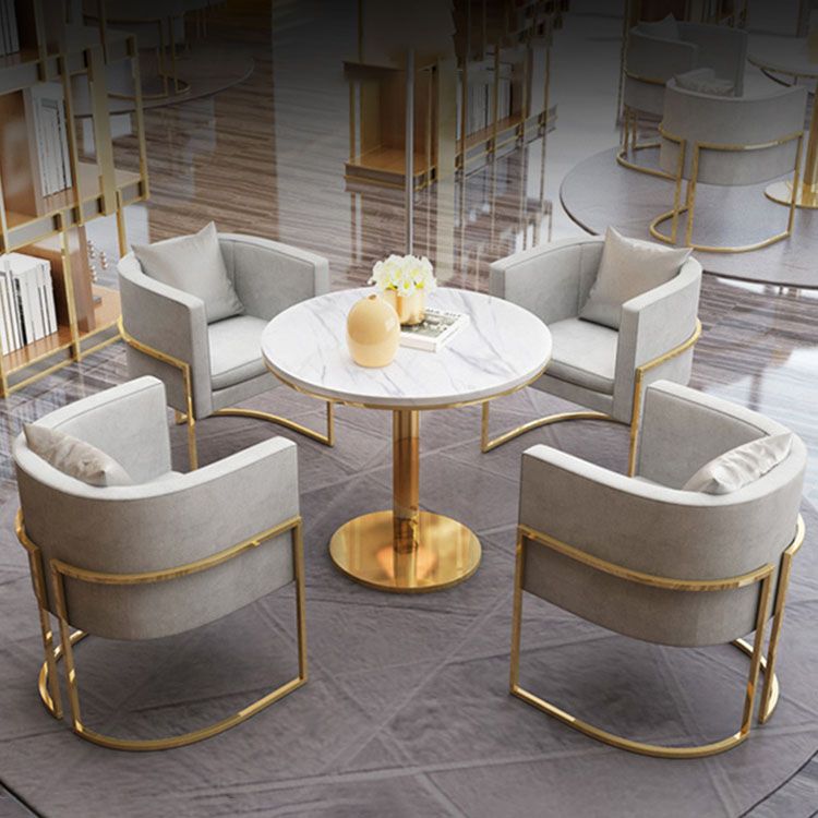 1/2/5 Pieces Glam Dining Room Set Sintered Stone Table Dining Set Clearhalo 'Dining Room Sets' 'Dining Tables & Seating' 'dining_room_set' 'furn' 'furn_dining_room_set' 'Furniture' 'furniture_dining_room_set' 'Kitchen & Dining Furniture' 1200x1200_bd45ff11-0ebd-42b6-8157-c8feaa8c708f