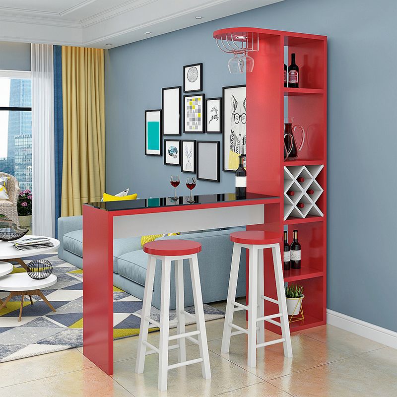 Contemporary Glass Top Rectangle Bar Table for Kitchen Dining Room Clearhalo 'Bar Furniture' 'Bar Tables' 'bar_tables' 'furn' 'furn_bar_tables' 'Furniture' 'Kitchen & Dining Furniture' 1200x1200_bd46c003-5714-44d8-9fef-ef4b01d27e31