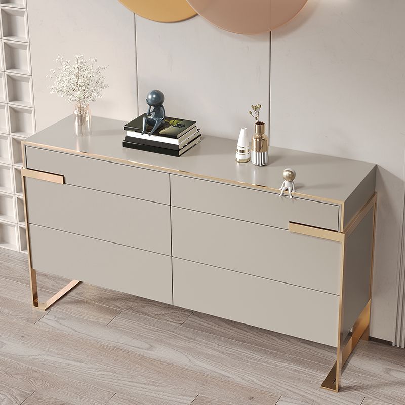 Comenedor de almacenamiento glamorante de estados de madera con 6 cajones