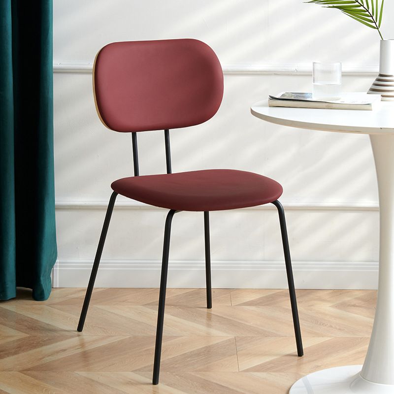 Industrial Style Matte Finish Metal Side Chair Open Back Dining Side Chair Clearhalo ' kitchen&dining_furn' 'Dining Chairs' 'Dining Tables & Seating' 'dining_chair' 'Furniture' 'furniture_dining_chair' 'Kitchen & Dining Furniture' 'kitchen' 1200x1200_bd48a389-c364-43bf-bc21-d5593b65dfcb