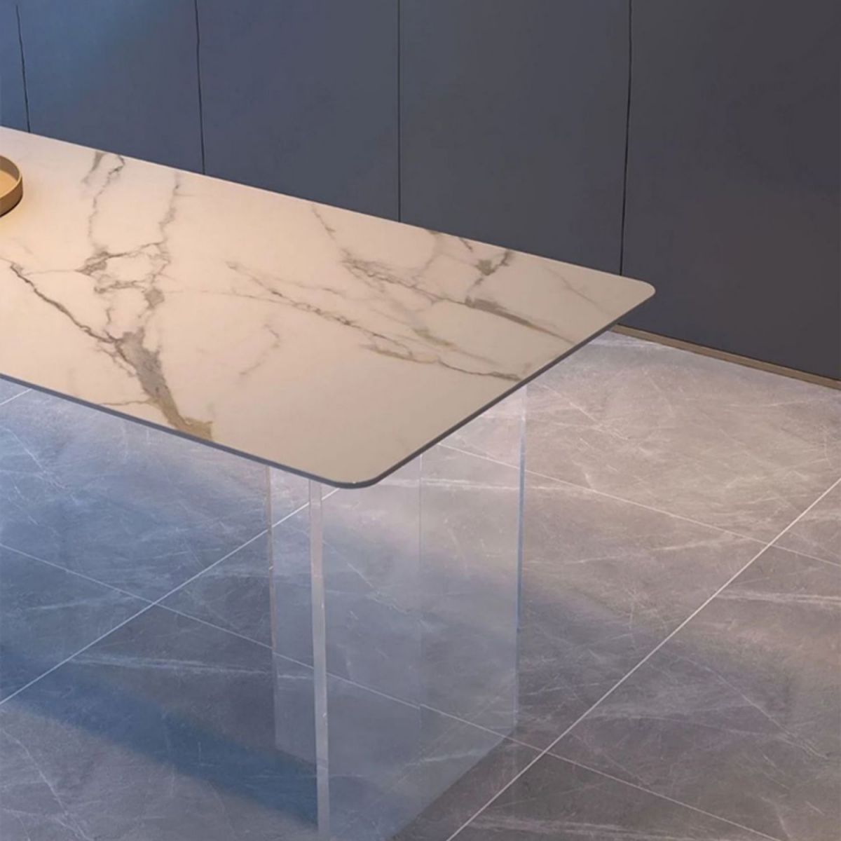 Contemporary 1/2/7 Pieces Furniture Acrylic Dining Room Table with Chairs for Kitchen Clearhalo 'Dining Room Sets' 'Dining Tables & Seating' 'dining_room_set' 'furn' 'furn_dining_room_set' 'Furniture' 'furniture_dining_room_set' 'Kitchen & Dining Furniture' 'kitchen&dining_furn' 'kitchen' 1200x1200_bd4906c1-4205-48e4-9d64-a6346ca8d941