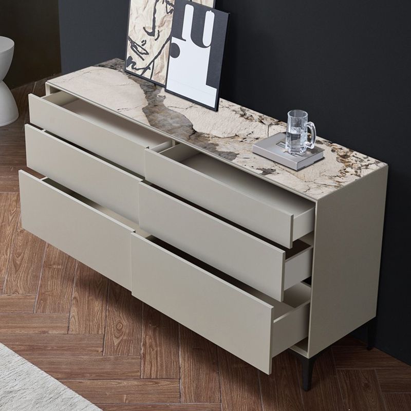 Panneau latéral moderne Rectangle Rangement de rangement à domicile avec tiroirs