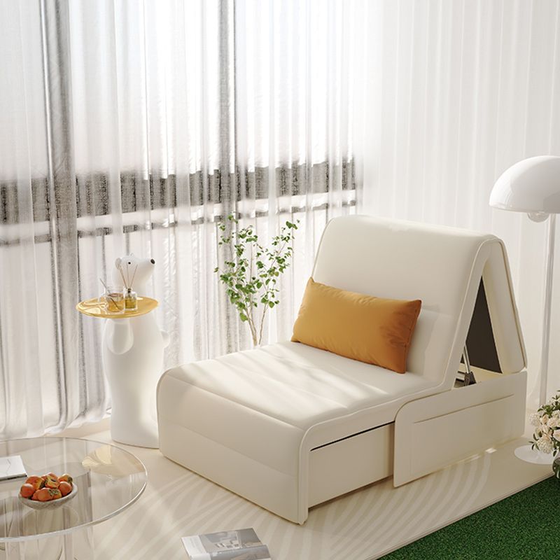 Pillow Back Convertible Sofa with Storage Glam Fabric Sofa Bed Clearhalo 'furn' 'furn_futons' 'Furniture' 'Futons & Daybeds' 'Futons' 'Living Room Furniture' 1200x1200_bd4bdf16-933c-49e5-baa3-57b59e6bf57a