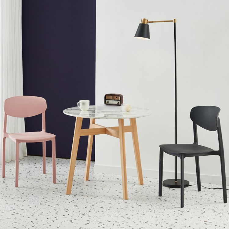 Modern Plastic Indoor-Outdoor Room Side Chairs Open Back Chair Clearhalo ' kitchen&dining_furn' 'Dining Chairs' 'Dining Tables & Seating' 'dining_chair' 'Furniture' 'furniture_dining_chair' 'Kitchen & Dining Furniture' 'kitchen' 1200x1200_bd4cc4ec-7e5e-420a-bc83-fca71261083c