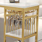 Faux Marble Bistro Set Glam Style 1/3 Pieces Bar Height Pub Set for Indoor