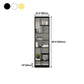 81"H Bookshelf Glam Style Open Back Bookcase for Study Room Home Office Clearhalo 'Bookcases' 'furn' 'furn_bookcases' 'Furniture' 'furniture_bookcases' 'kitchen' 'kitchen_bookcases' 'Living Room Furniture' 'Office Furniture' 1200x1200_bd4e205e-02e0-4d1c-a382-aada38600bd5