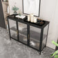 Glam Iron Dining Server Glass Doors Cabinet Sideboard per il ristorante