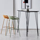 Modern Dessert Shop Low Back Stool Matte Finish Iron Bar Stool Clearhalo 'Bar Furniture' 'Bar Stools' 'bar_stools' 'furn' 'furn_bar_stools' 'Furniture' 'furniture_bar_stools' 'Kitchen & Dining Furniture' 1200x1200_bd521501-312f-4e39-adea-de06f6fda178