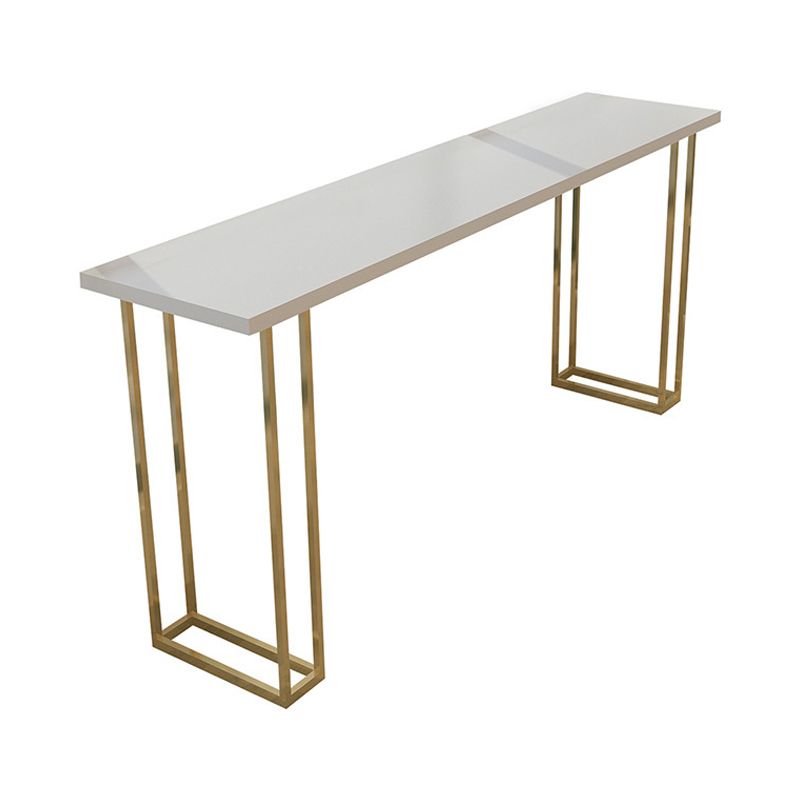 Nordic Style Bar Table Pine Top Pub Table with Gold Base for Dining Room Clearhalo 'Bar Furniture' 'Bar Tables' 'bar_tables' 'furn' 'furn_bar_tables' 'Furniture' 'furniture_bar_tables' 'Kitchen & Dining Furniture' 'kitchen&dining_furn' 'kitchen' 1200x1200_bd5282e0-daab-4033-bded-b1159834949b