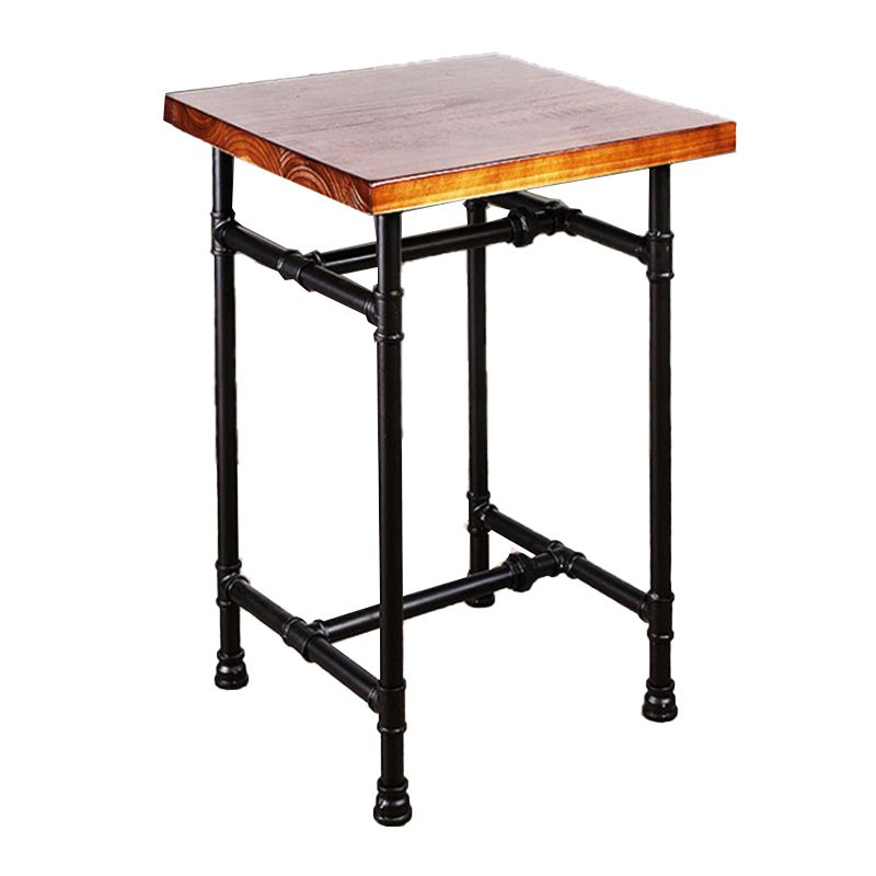 Industrial Style Bar Table Solid Wood Square Bar Dining Table with Footrest Clearhalo 'Bar Furniture' 'Bar Tables' 'bar_tables' 'furn' 'furn_bar_tables' 'Furniture' 'Kitchen & Dining Furniture' 1200x1200_bd54658d-3192-4b2a-a167-a89174c6994e