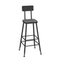 Contemporary Faux Leather Counter Stools Metal Bar Stools for Home Use