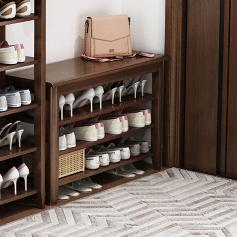 Rubber Wood Seating Bench Cushioned Rectangle 12" W Shoe Storage Entryway Bench