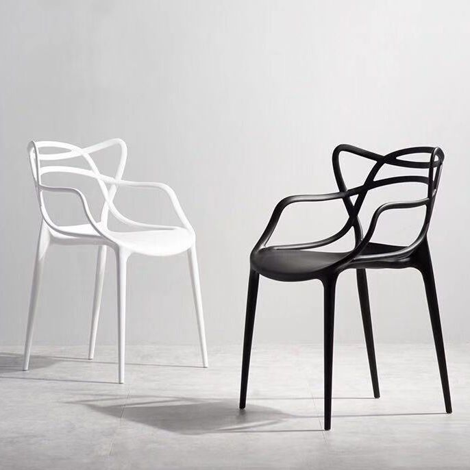 Eigentijdse stoelen stoelen armstoel voor keuken met plastic poten