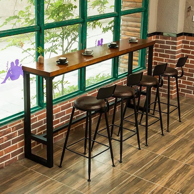 Tavolo da vino in legno massiccio interno tavolo da rettangolo poggiapiedi altezza da pub tavolo da pub