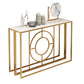 12 "W Glam Stone Console Tavolo Rettangolo Accente astratto Tavolo per Hall