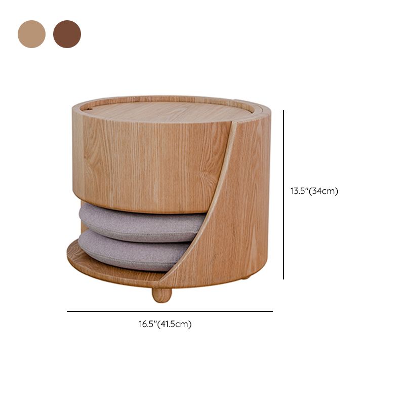 Tavolo da snack tradizionale laterale con scaffale e top vassoio per camera da letto