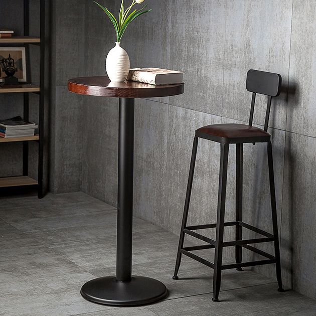 Industrial Leather Bar and Counter Stool Square Stool with 4 Legs Clearhalo 'Bar Furniture' 'Bar Stools' 'bar_stools' 'furn' 'furn_bar_stools' 'Furniture' 'Kitchen & Dining Furniture' 1200x1200_bd58cff7-b820-49c6-8ba8-d852fe96c861