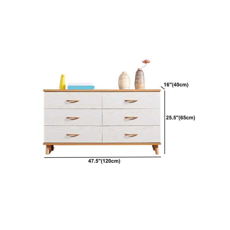 Scratch Resistant Modern Accent Chest with Soft Close Drawers in White
