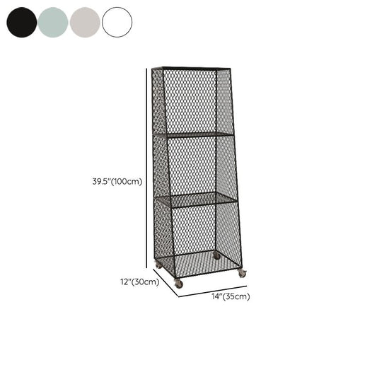Urban Closed Back Bookshelf Metal Vertical Bookcase for Living Room