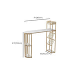 Mesa de comedor de barra de mármol industrial de faux