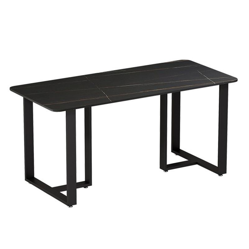 Industrial Rectangle Dining Table Sintered Stone Table with Double Pedestal for Dining Room Clearhalo ' dining_table' 'Dining Tables & Seating' 'Dining Tables' 'furn' 'furn_dining_table' 'Furniture' 'furniture_dining_table' 'Kitchen & Dining Furniture' 'kitchen&dining_furn' 'kitchen' 'kitchen_dining_table' 1200x1200_bd5afc16-3f9f-407d-8e9b-de6873a7575b