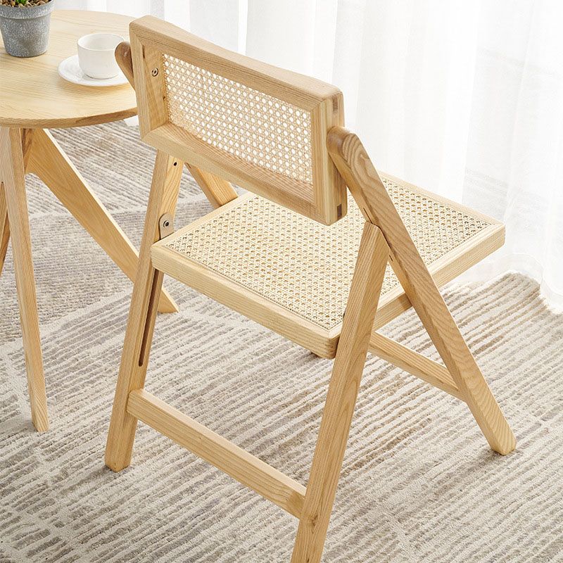 Silla sin brazo silla lateral plegable de estilo tradicional con patas de madera para cocina