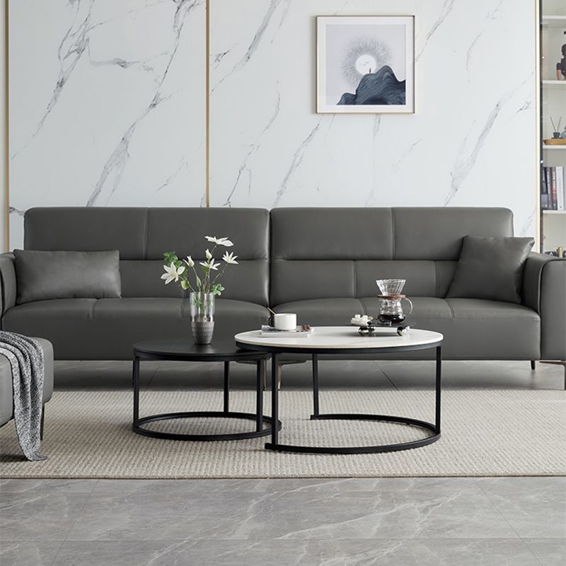 Minimalism Frame Cocktail Table Slate Top Coffee or End Table with Storage Drawers Clearhalo 'Coffee & Accent Tables' 'Coffee Tables' 'coffee_tables' 'furn' 'furn_coffee_tables' 'Furniture' 'Living Room Furniture' 1200x1200_bd5f20de-2d74-4849-942b-97bce71c7eda