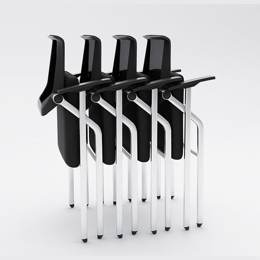 Silla de conferencia de estilo contemporáneo silla de oficina de marco de metal con brazo