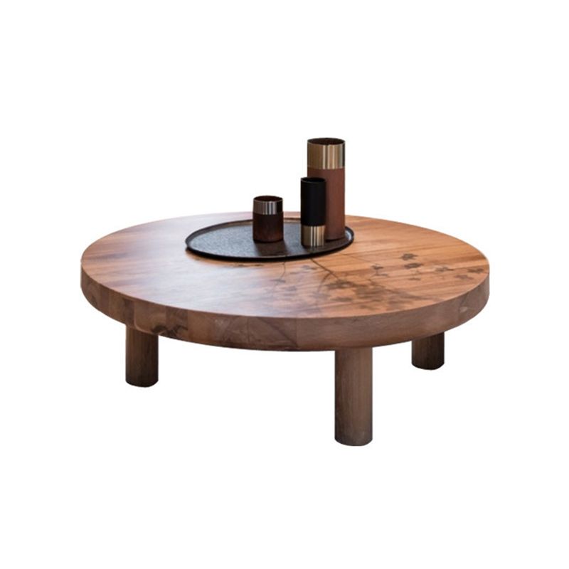 Brone Solid Wood Coffee Table Round Coffee Table for Living Room Clearhalo 'Coffee & Accent Tables' 'Coffee Tables' 'coffee_tables' 'furn' 'furn_coffee_tables' 'Furniture' 'Living Room Furniture' 1200x1200_bd606705-02e8-4537-85f5-d1a895e9b4b3