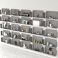 Metal Closed Back Bookshelf Contemporary Floating Bookcase with Shelves