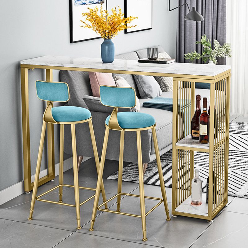 Set tavolo da bar in finto marmo stile glam 1/2/3 pezzi Set bancone da tavolo fisso