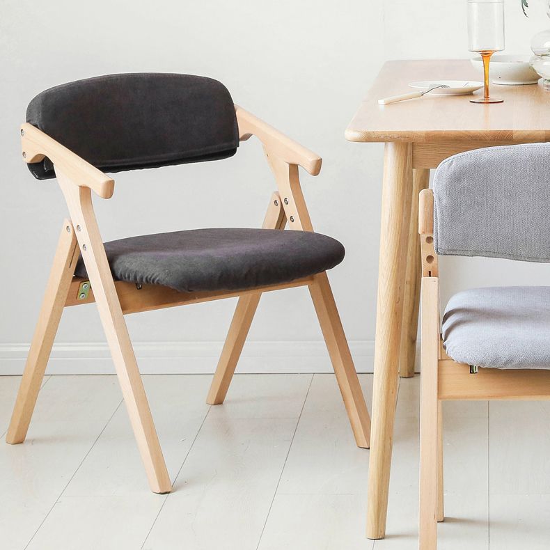 Contemporary Wood Dining Room Chairs Open Back Single Dining Side Arm Chair for Home Use Clearhalo ' kitchen&dining_furn' 'Dining Chairs' 'Dining Tables & Seating' 'dining_chair' 'furn' 'furn_dining_chair' 'Furniture' 'furniture_dining_chair' 'Kitchen & Dining Furniture' 'kitchen' 1200x1200_bd647c1a-61e2-4d97-baf1-7d03d0200f26