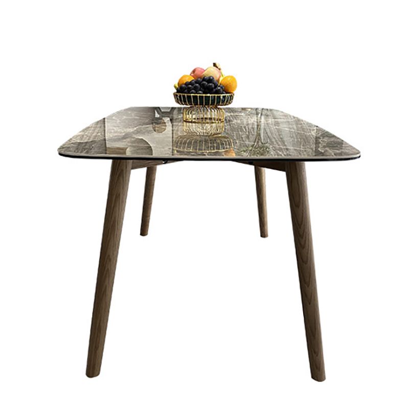 Modern Rectangle Stone Table Standard Height Table Dining Table with 4 Legs Clearhalo 'Dining Tables & Seating' 'Dining Tables' 'dining_table' 'furn' 'furn_dining_table' 'Furniture' 'furniture_dining_table' 'Kitchen & Dining Furniture' 'kitchen' 'kitchen_dining_table' 1200x1200_bd64cf7c-bfe2-487b-ad3e-b320bb181404