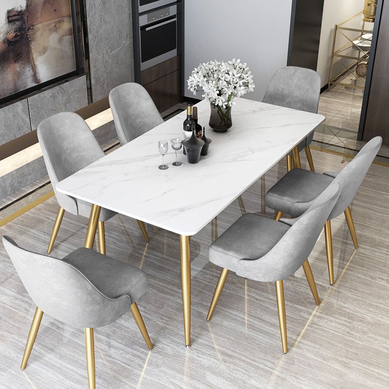 Traditional Luxury Rectangle Dining Table Stone Dinner Table with 4 Legs Clearhalo ' dining_table' 'Dining Tables & Seating' 'Dining Tables' 'furn' 'furn_dining_table' 'Furniture' 'furniture_dining_table' 'Kitchen & Dining Furniture' 'kitchen&dining_furn' 'kitchen' 'kitchen_dining_table' 1200x1200_bd659462-2888-4dea-b37e-864f61c0f23b