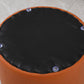 Orange Faux Leather Pouf Modern Pure Color Round Indoor Pouf Clearhalo 'furn' 'furn_ottomans_poufs' 'Furniture' 'Living Room Furniture' 'Ottomans & Poufs' 'ottomans_poufs' 1200x1200_bd66e838-3cce-4abf-8e2d-587710fdd087