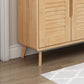 Contemporary Cabinet Rubberwood With Doors 2 - Drawer Rectangle Accent Cabinet