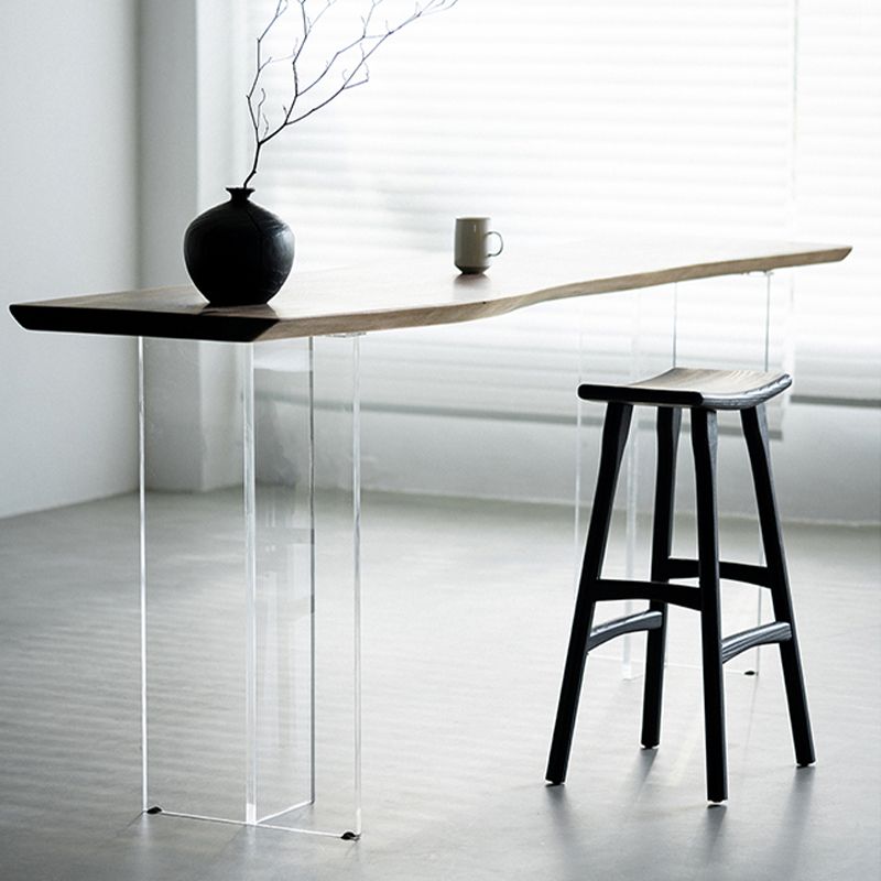 Nordic Style Bar Stool Solid Wood Counter Stool for Living Room