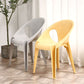 Modern Open Back Side Chair Plastic Arm Chair for Dining Room Bedroom