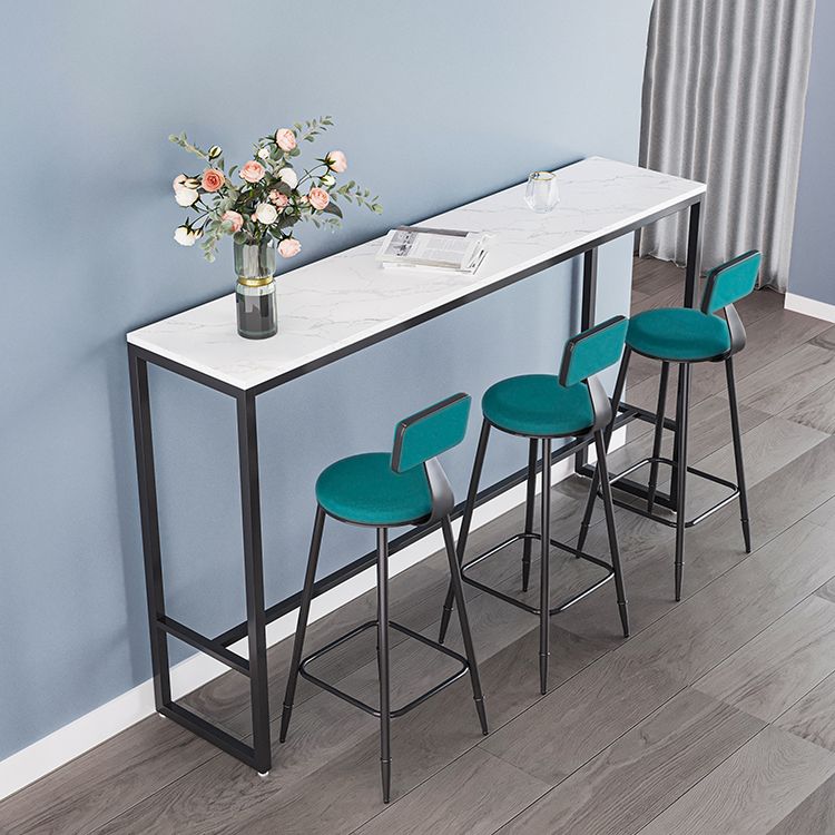 Modern Armless Backrest Counter Stool Iron Kitchen Bar Stool with Cushion Clearhalo 'Bar Furniture' 'Bar Stools' 'bar_stools' 'furn' 'furn_bar_stools' 'Furniture' 'furniture_bar_stools' 'Kitchen & Dining Furniture' 1200x1200_bd6c3a64-4f45-4cc8-98d2-59a0c9f9facc