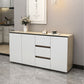 Sideboard in legno ingegnerizzato a 3 cassetto glam per soggiorno per soggiorno