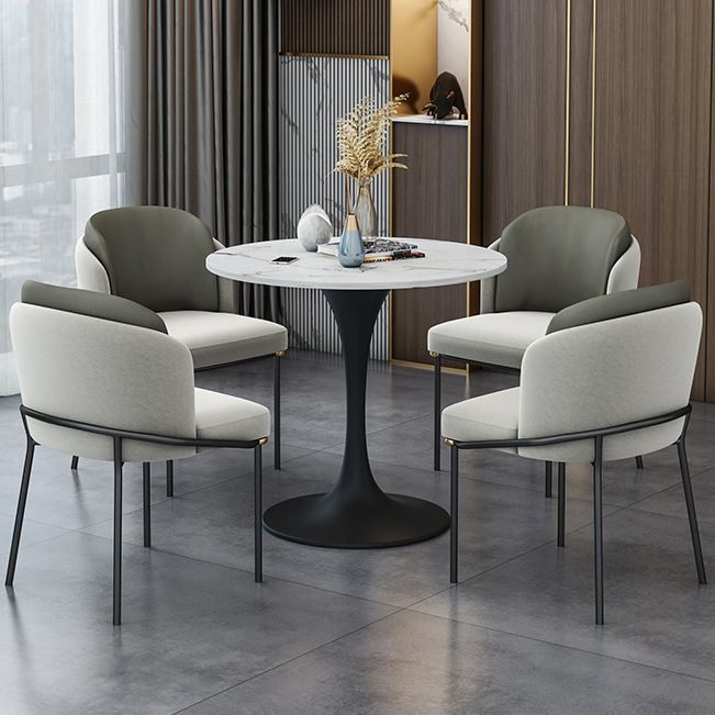 Round Stone Dining Table Simplicity Dining Room Collection with Tulip Base Clearhalo ' dining_table' 'Dining Tables & Seating' 'Dining Tables' 'furn' 'furn_dining_table' 'Furniture' 'furniture_dining_table' 'Kitchen & Dining Furniture' 'kitchen&dining_furn' 'kitchen' 'kitchen_dining_table' 1200x1200_bd6d56d6-a6c2-4f2c-a127-4511ac5c57c0