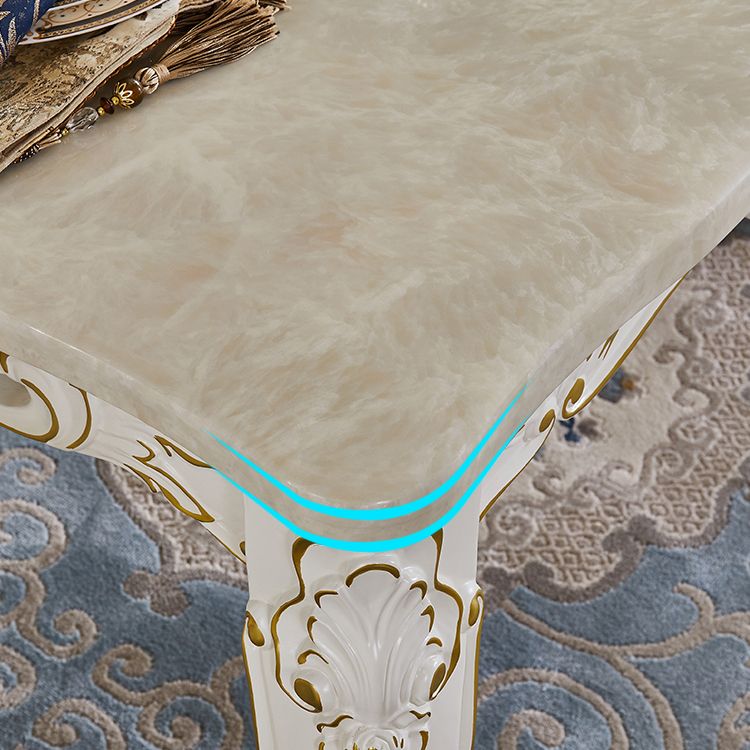Vitoria White Marble Dining Table Rectangle Dining Table for Kitchen Clearhalo ' dining_table' 'Dining Tables & Seating' 'Dining Tables' 'furn' 'furn_dining_table' 'Furniture' 'furniture_dining_table' 'Kitchen & Dining Furniture' 'kitchen&dining_furn' 'kitchen' 'kitchen_dining_table' 1200x1200_bd71021e-64b9-47d4-8b39-a0b29cfbcbec