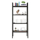 Contemporary Metal Bookshelf Ladder Shelf Bookcase for Study Room