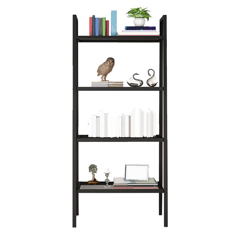 Contemporary Metal Bookshelf Ladder Shelf Bookcase for Study Room