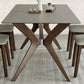 Modern Sintered Stone Dining Set Rectangle 1/2/5/7 Pieces Dining Room Table Set in Grey Clearhalo 'Dining Room Sets' 'Dining Tables & Seating' 'dining_room_set' 'furn' 'furn_dining_room_set' 'Furniture' 'Kitchen & Dining Furniture' 1200x1200_bd74471e-6907-41d8-b19e-d42ffdcde14c