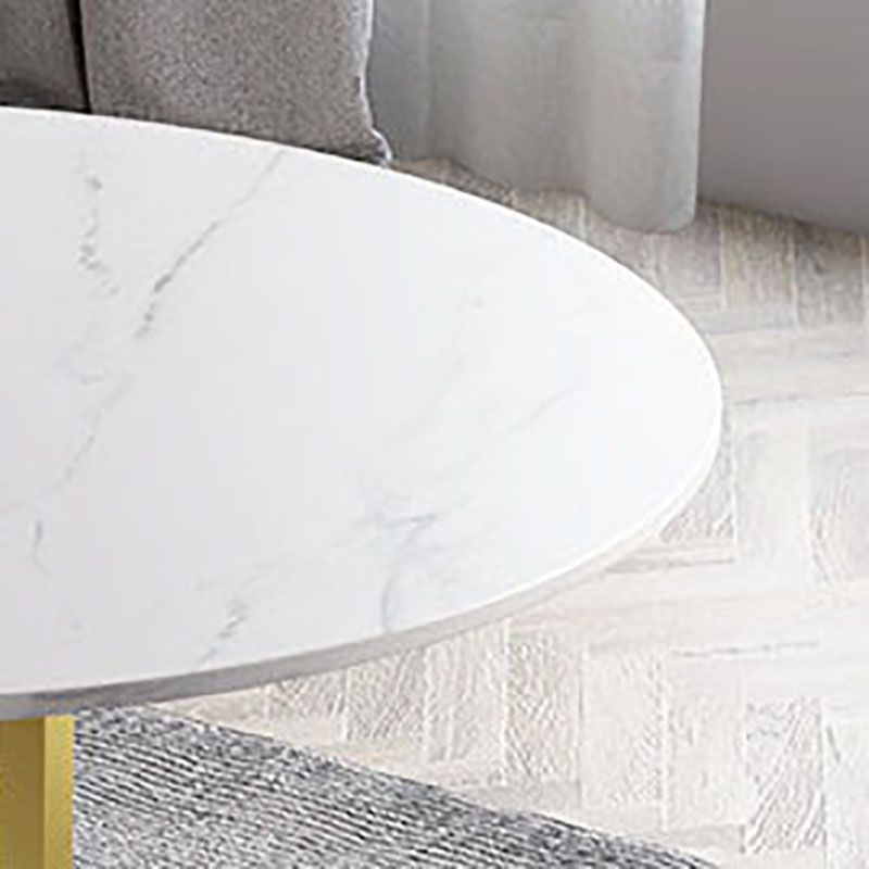 Stone Top Dining Table Contemporary Dining Table with Gold Pedestal Base Clearhalo 'Dining Tables & Seating' 'Dining Tables' 'dining_table' 'furn' 'furn_dining_table' 'Furniture' 'furniture_dining_table' 'Kitchen & Dining Furniture' 'kitchen' 'kitchen_dining_table' 1200x1200_bd744a3e-7e53-42a9-827e-077dd68822c9