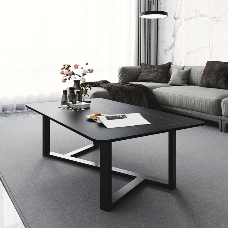 Slate Rectangle Coffee Table Abstract Base Type Cocktail Table Clearhalo 'Coffee & Accent Tables' 'Coffee Tables' 'coffee_tables' 'furn' 'furn_coffee_tables' 'Furniture' 'Living Room Furniture' 1200x1200_bd746ba4-886f-4021-a60f-bb2d30b5bd2f