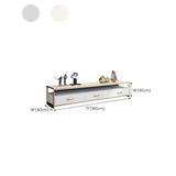 Open Storage Media Console Glam TV Stand Console with Drawers