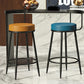 Modern Armless Backrest Counter Stool Iron Cashier Bar Stool with Cushion and Pedal Clearhalo 'Bar Furniture' 'Bar Stools' 'bar_stools' 'furn' 'furn_bar_stools' 'Furniture' 'furniture_bar_stools' 'Kitchen & Dining Furniture' 1200x1200_bd796777-a423-4e22-ac4f-8bd4ca3d992c